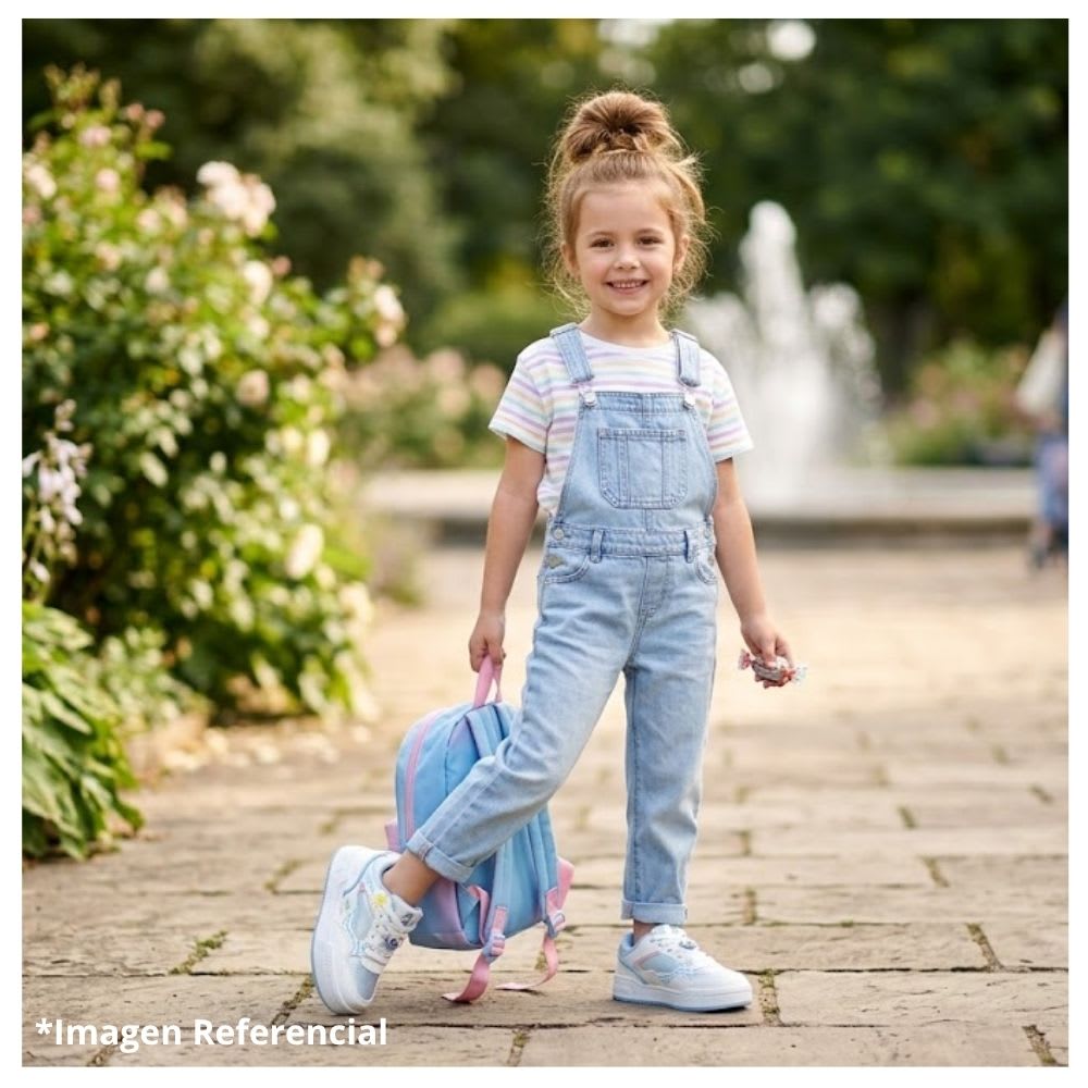 Zapatillas Niña Casual Stitch Verano Blanco Azul6