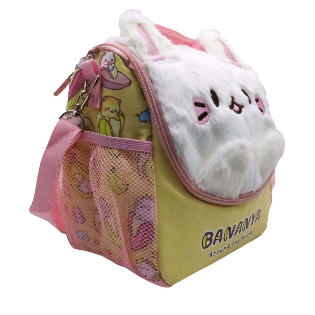 Pack Escolar Mochila Bananya Gatito Kawai Oficio4