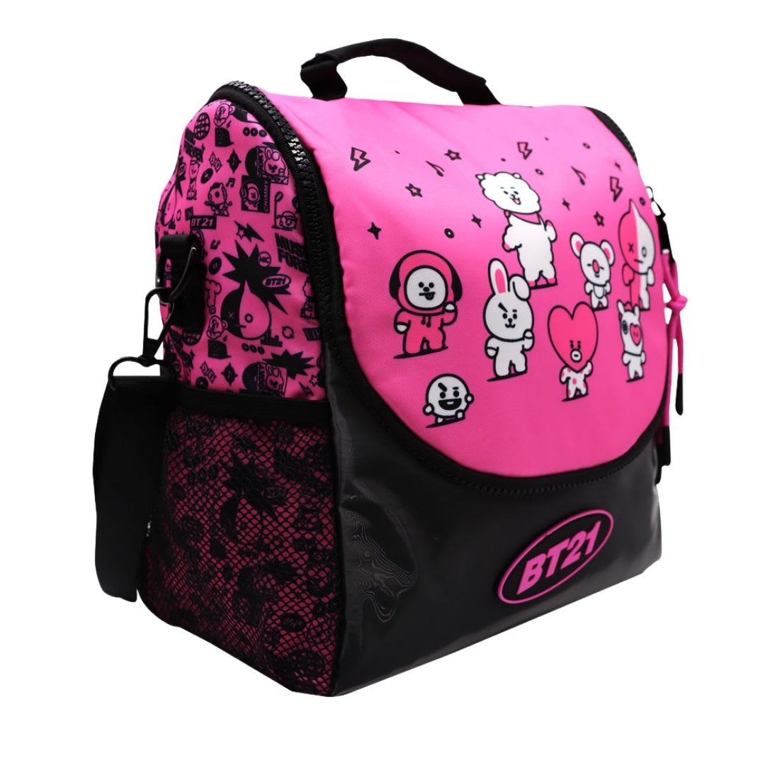 Pack Escolar Mochila BT21 Rosado Oficio4