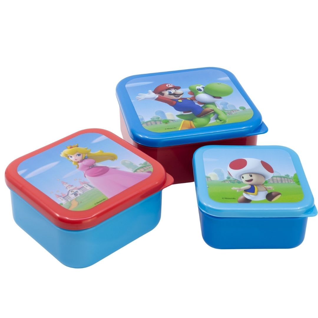 Set de Tapers Escolar Snack x3 Mario Bros 0