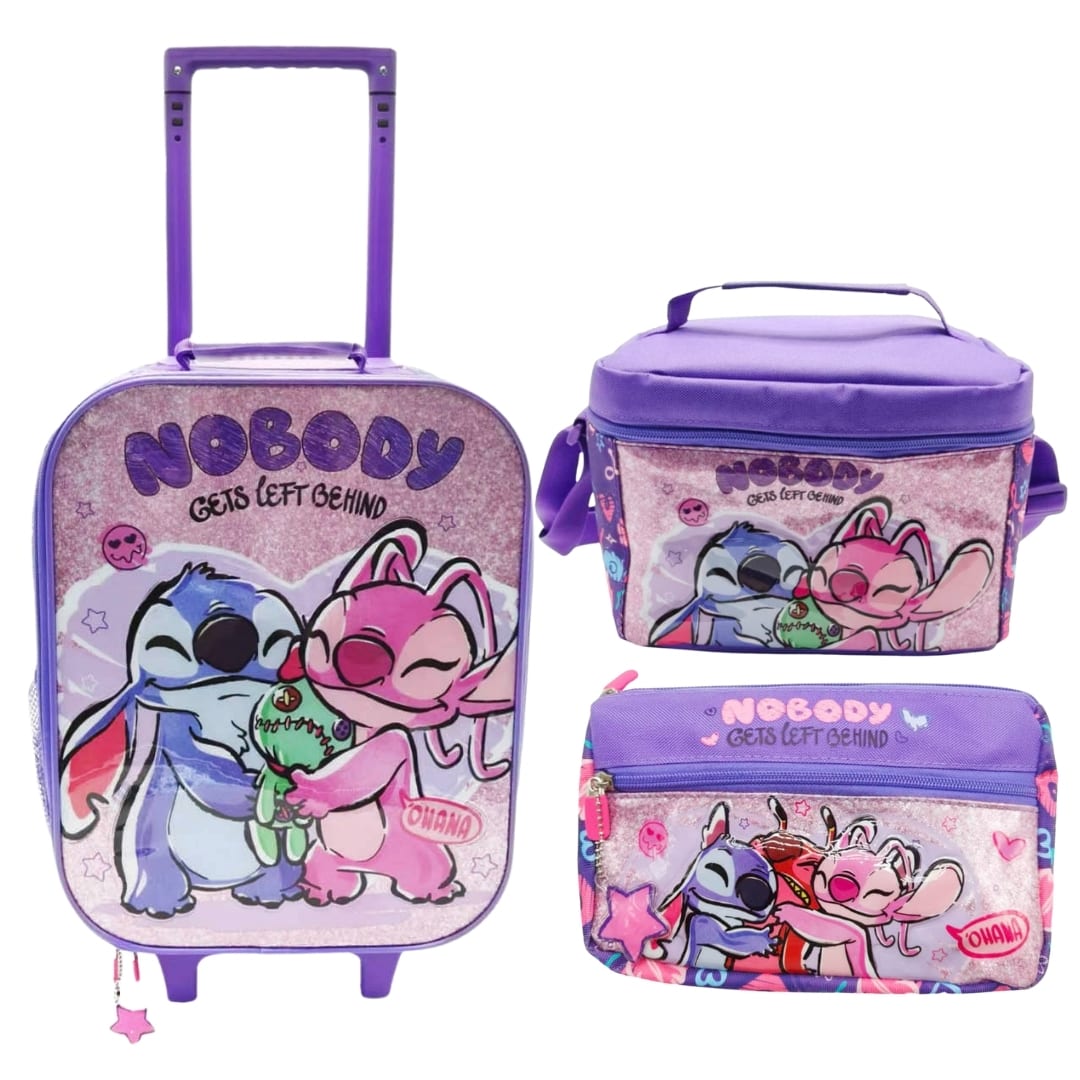 Pack Escolar Maleta Stitch Angel Oficio 0