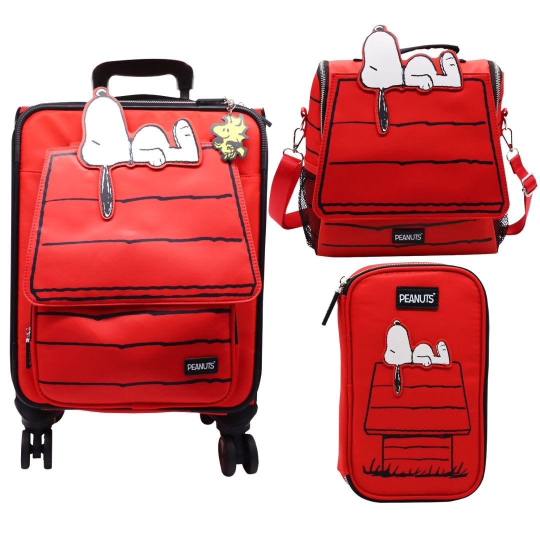 Pack Escolar Maleta Deluxe Snoopy Rojo Oficio1