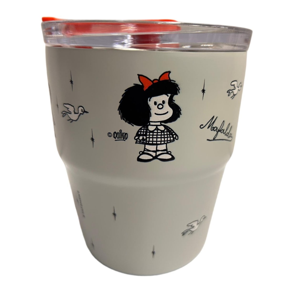 Mug vaso con cañita Mafalda Kawaii Chibi 480 ml 0
