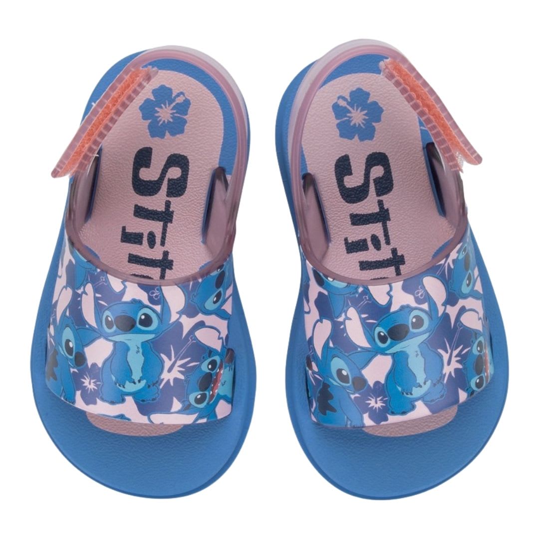 Sandalias Bebe Stitch Ipanema Celeste Rosa2