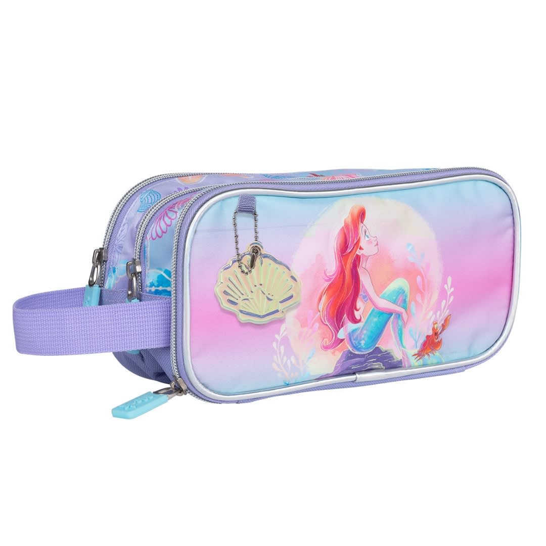 Pack Escolar Mochila Princesa Ariel La Sirenita Rosado Oficio6