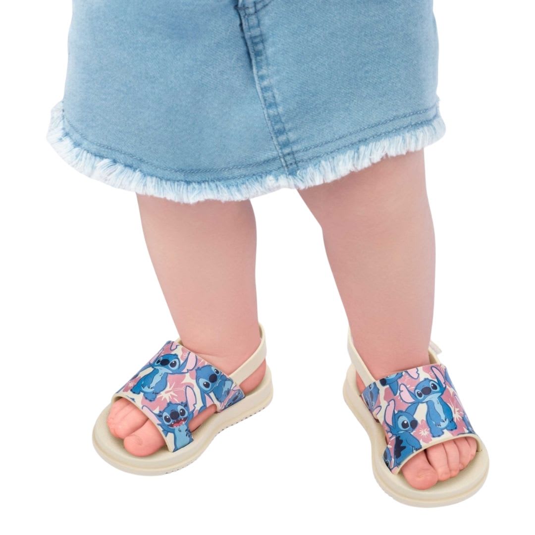 Sandalias Bebe Stitch Ipanema Beige Rosa4