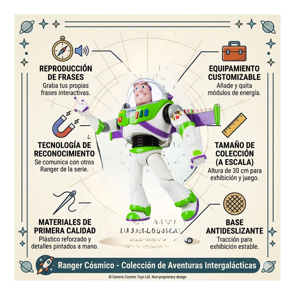 Muñeco Interactivo Disney Store Buzz Lightyear Toy Story 48