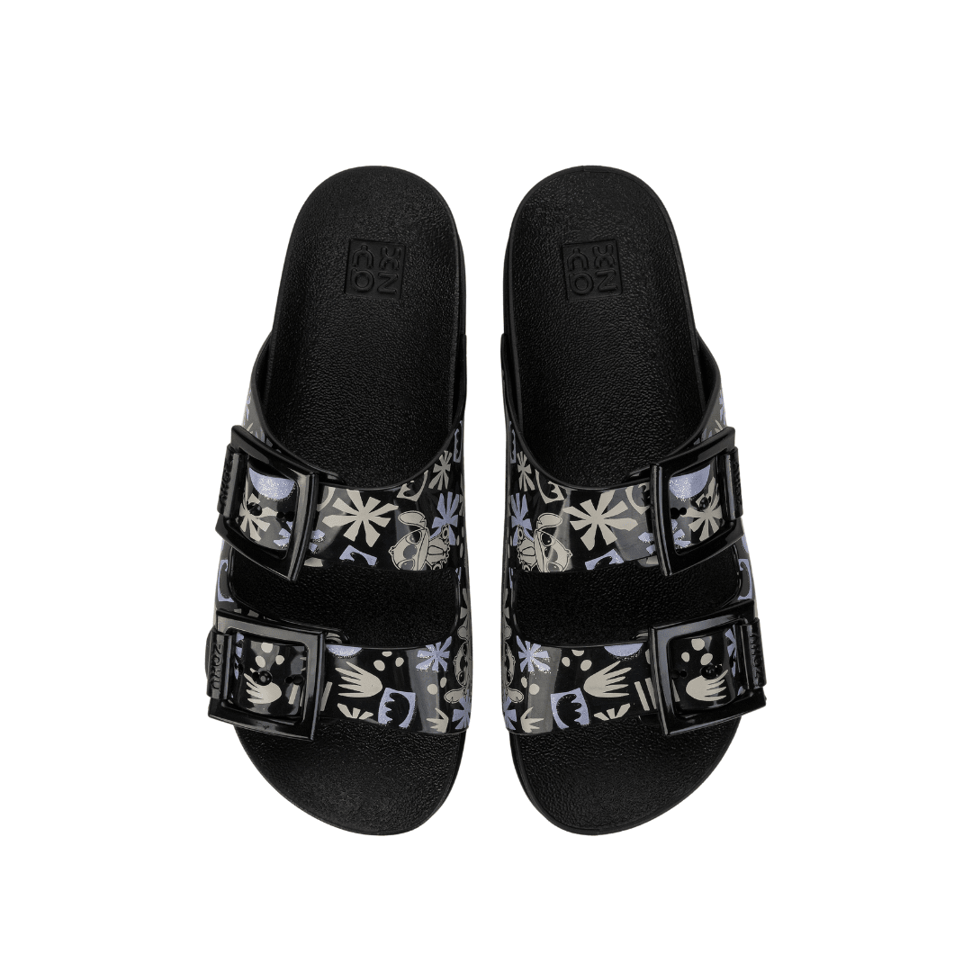 Sandalias Mujer Zaxy Stitch Negro Vainilla2