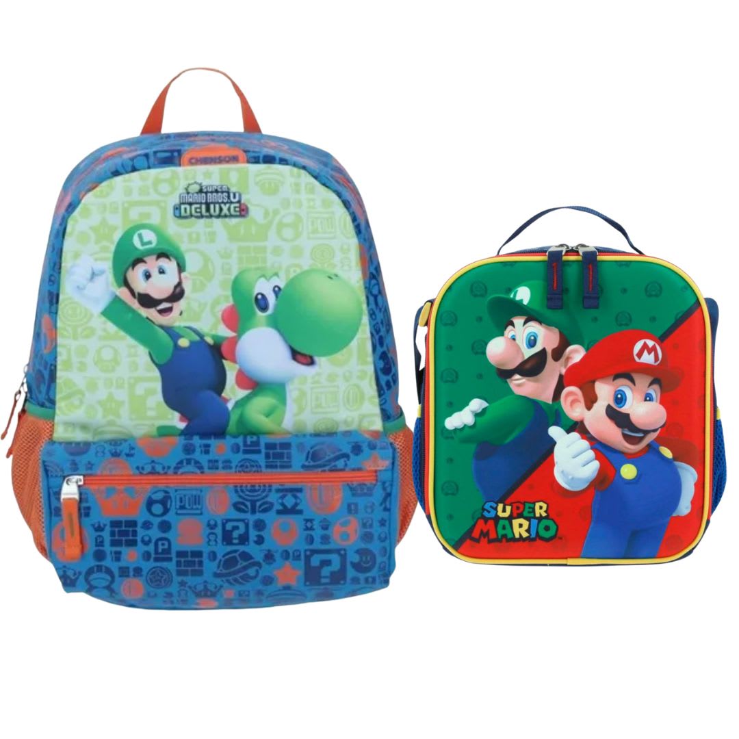 Pack Mochila y lonchera Luigui Mario Bros Oficio 0
