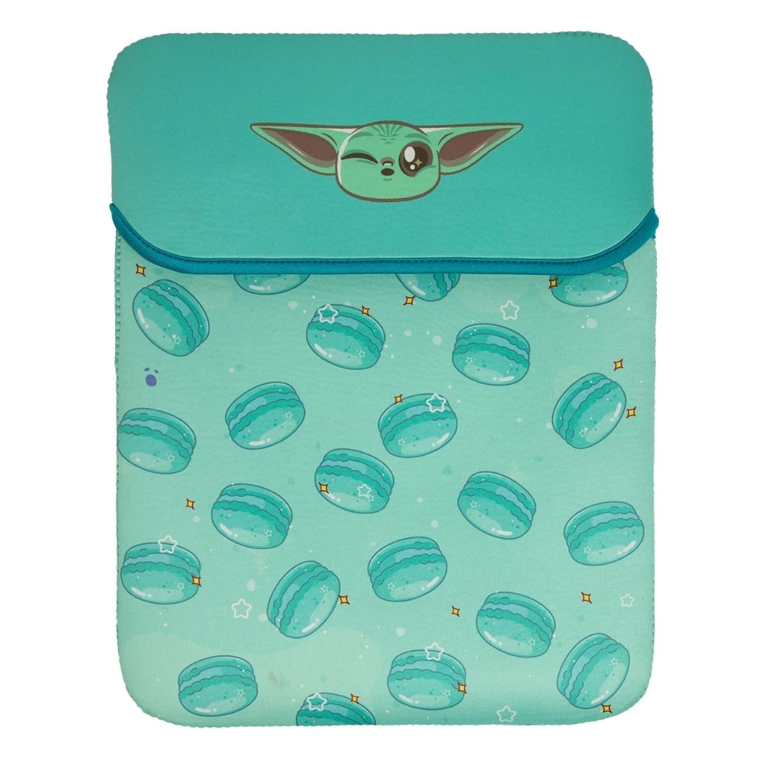 Mouse Inalambrico + Funda para Laptop Reversible Star Wars Baby Yoda Neopreno 15 - 16 pulgadas Mod 12