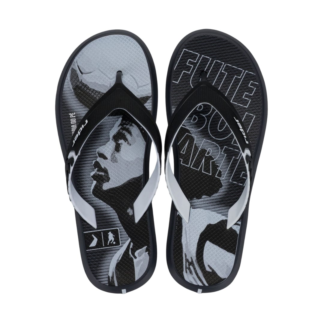 Sandalias Hombre Playera Ronaldinho Rider Negro2
