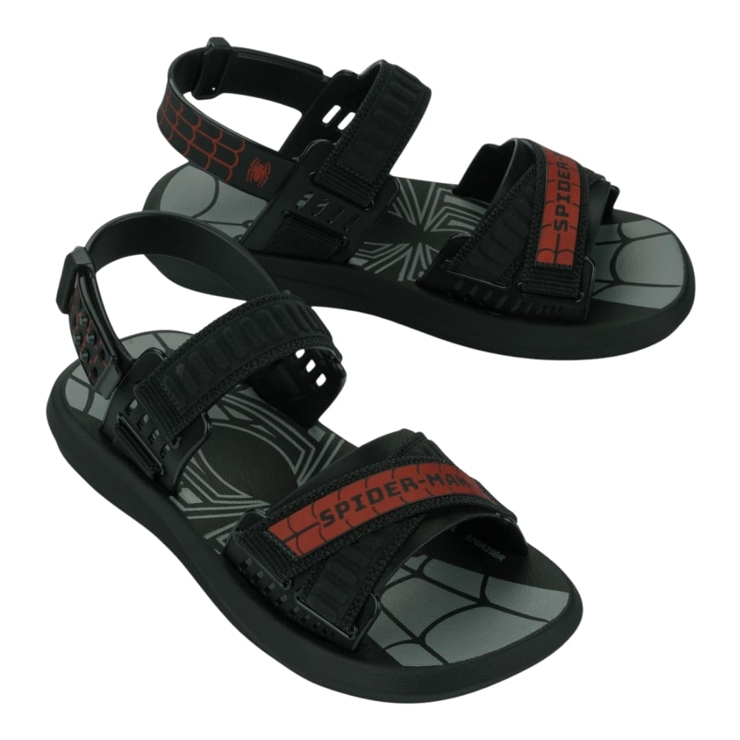 Sandalias Niño Playera Spiderman Negro 0