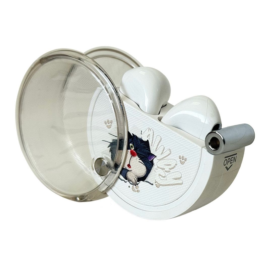 Audifonos Bluetooth Giratorio Lucifer Blanco 0