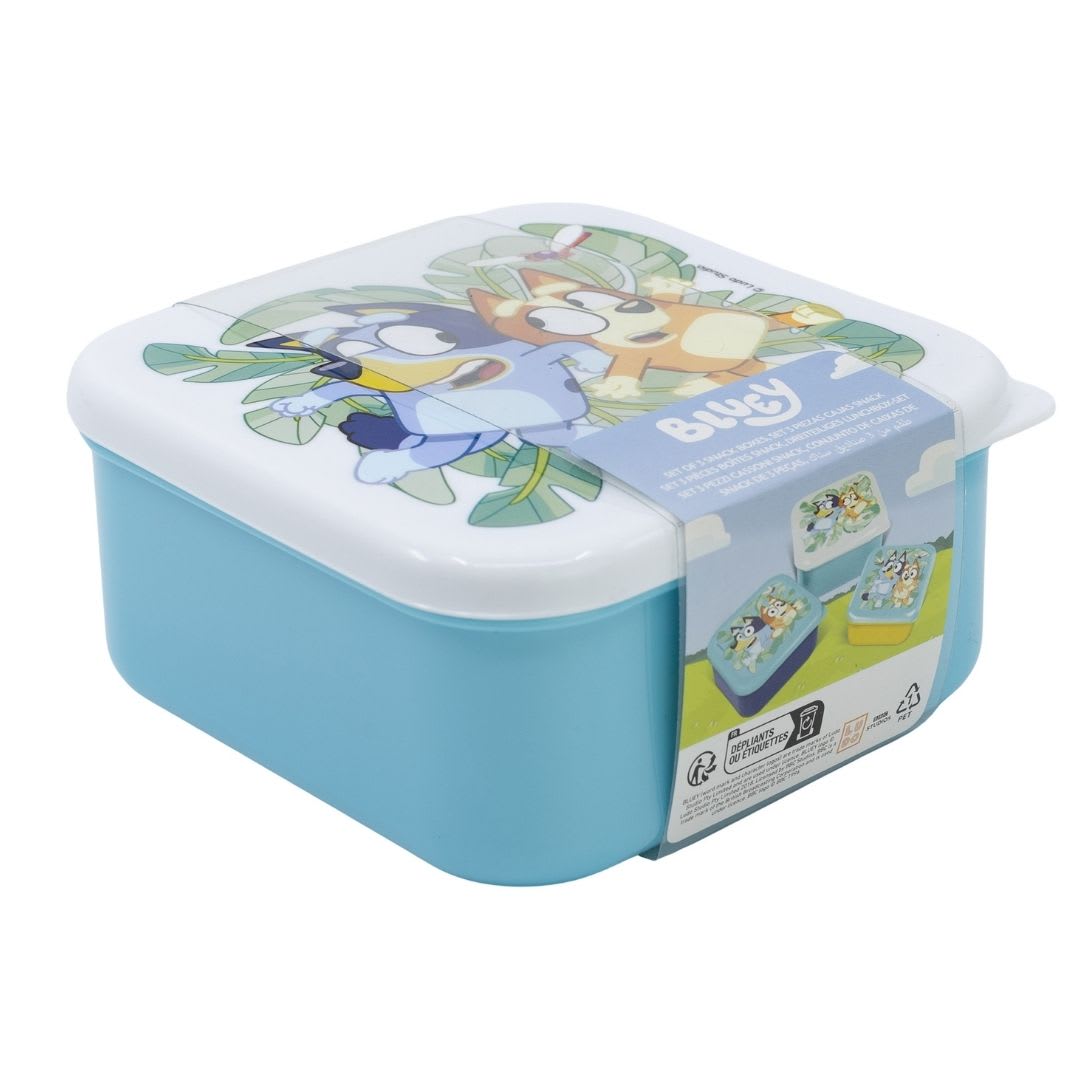 Set de Tapers Escolar Snack x3 Bluey 0