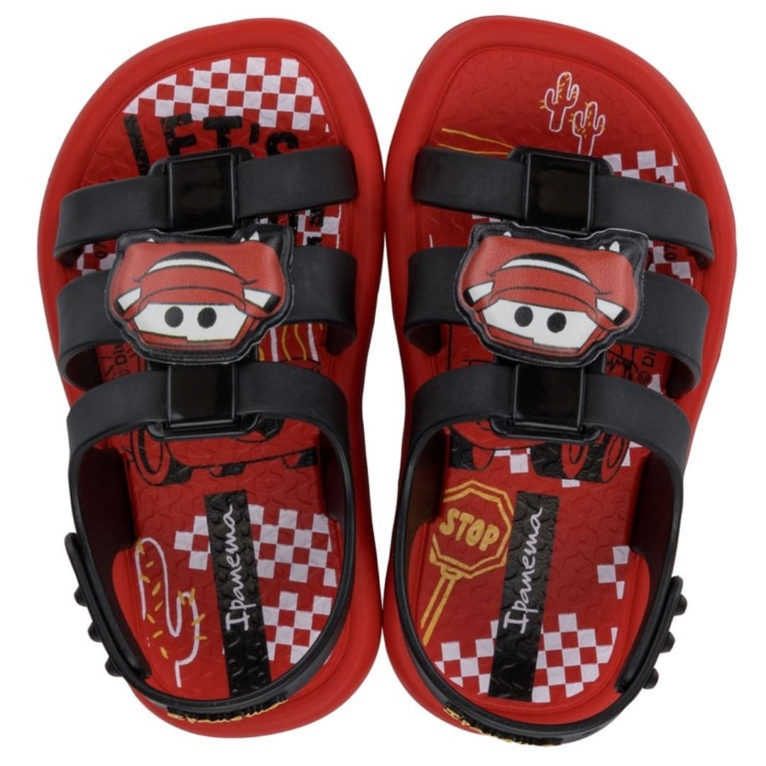 Sandalias Bebe Playeras Cars Ipanema Rojo2