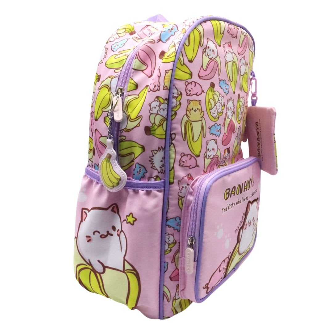 Pack Escolar Mochila Bananya Gatito Gabby Anime Oficio2