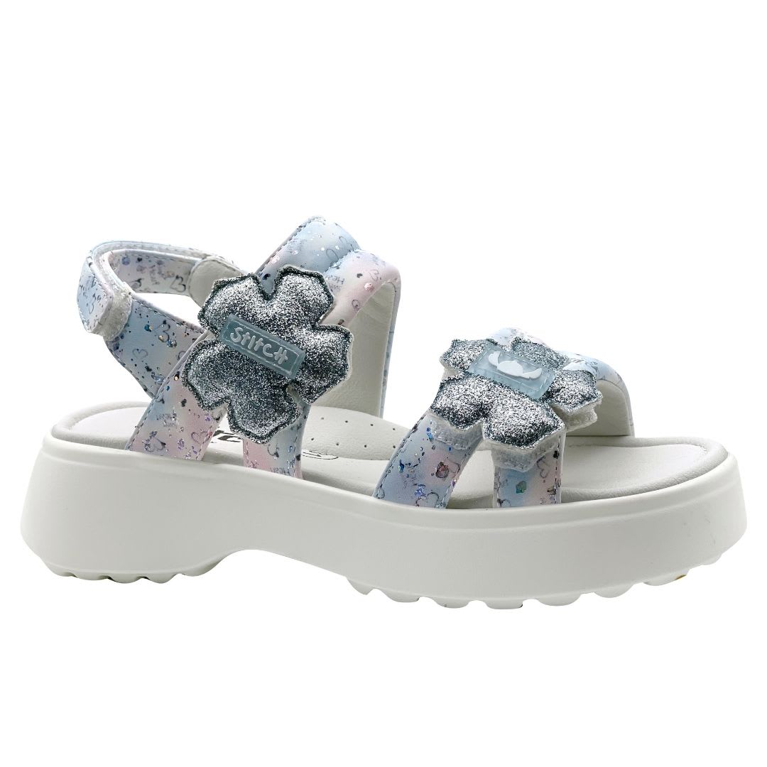 Sandalias Niña Plataforma Stitch Blanco 0