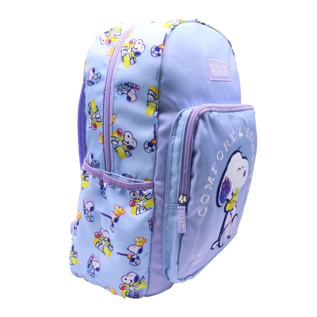 Pack Escolar Mochila Snoopy Lila Oficio2