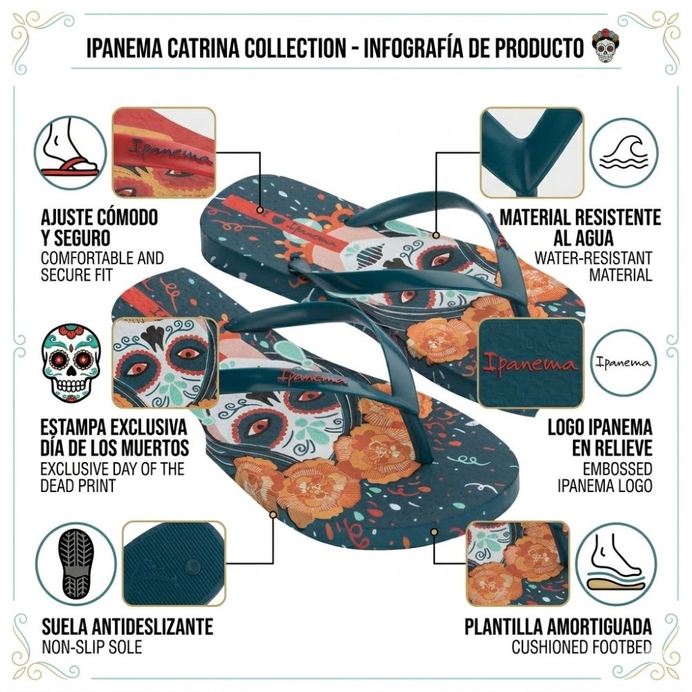 Sandalias Mujer Playeras Catrina Ipanema Azul2