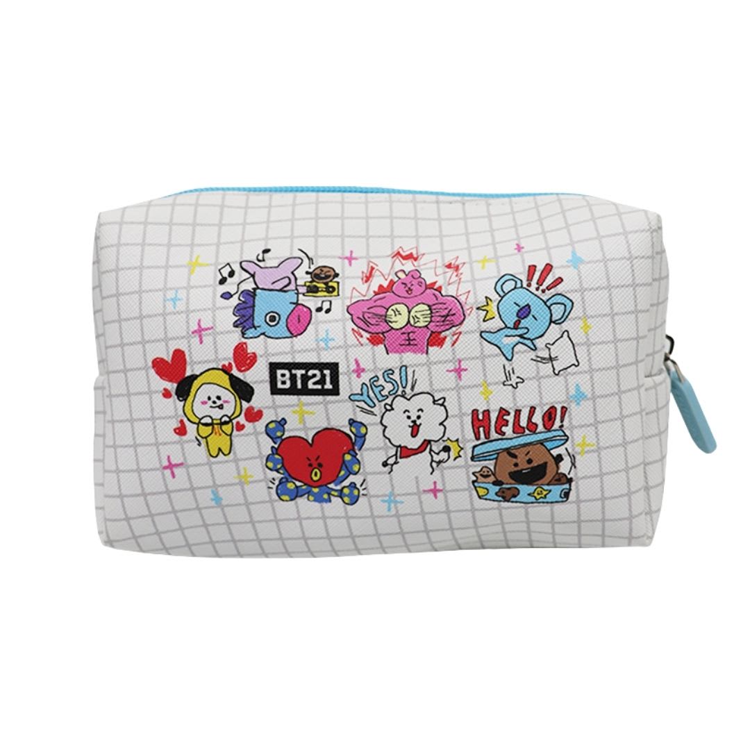 Neceser Multiuso BT21 Grande Personajes Completos KPop Kawaii 16.5x10x5 cm 0