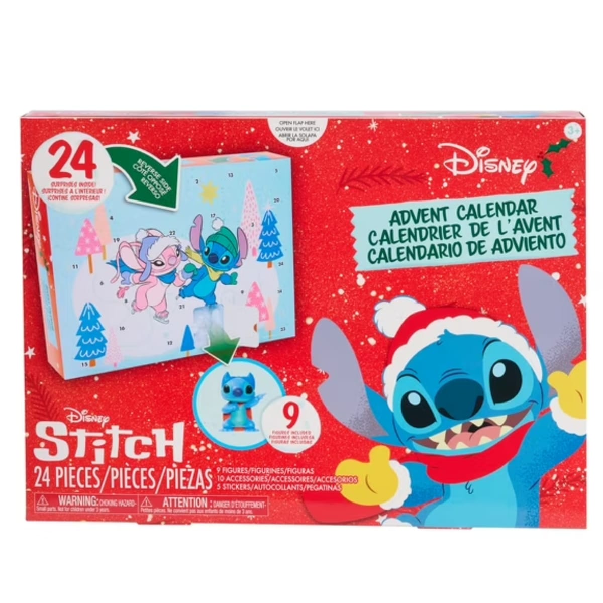 Calendario de Adviento Disney Stitch Just Play con 24 Sorpresas Juguete Infantil 0