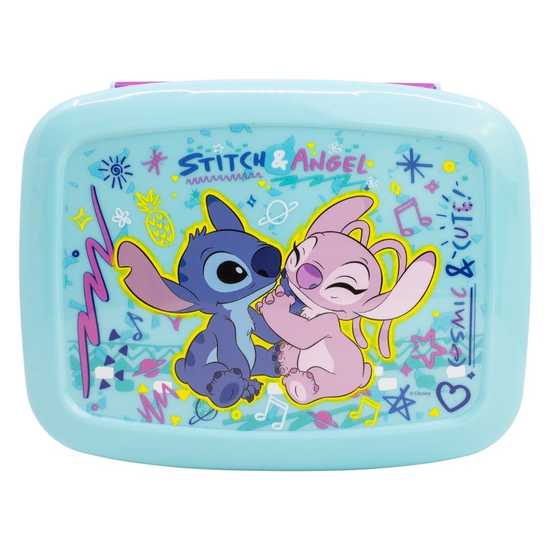 Taper con Divisiones Bento Escolar Stitch Angel 0