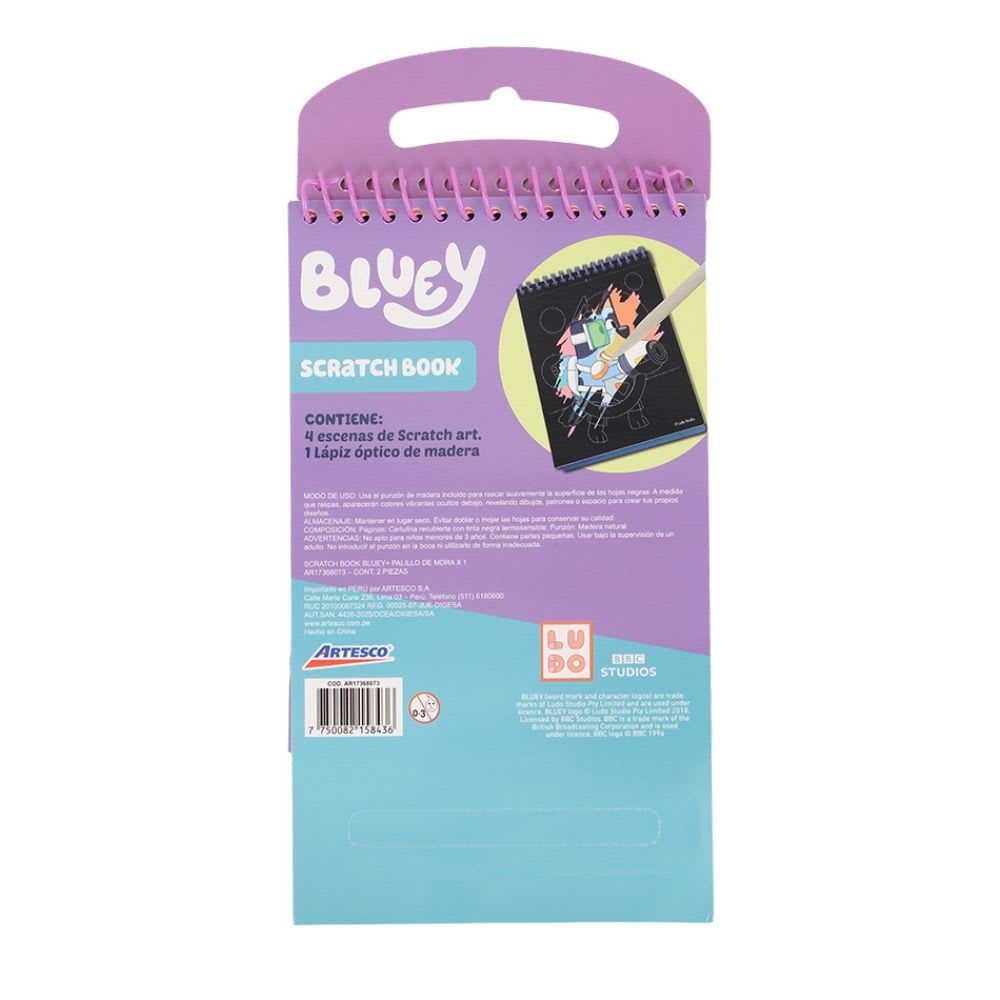 Scratch Book Cuaderno Artesco Bluey3