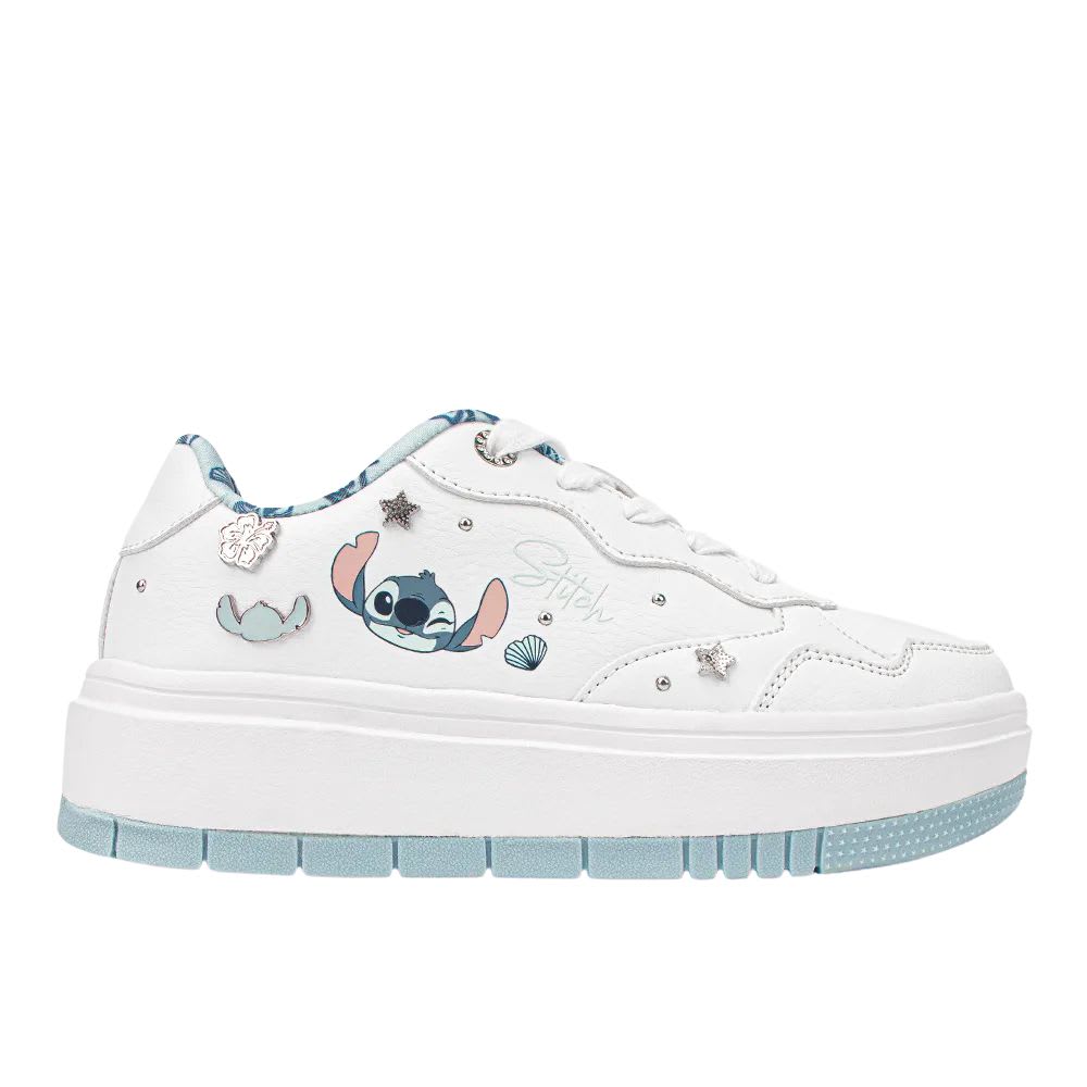 Zapatillas Mujer Urbana Stitch Blanco Celeste 0