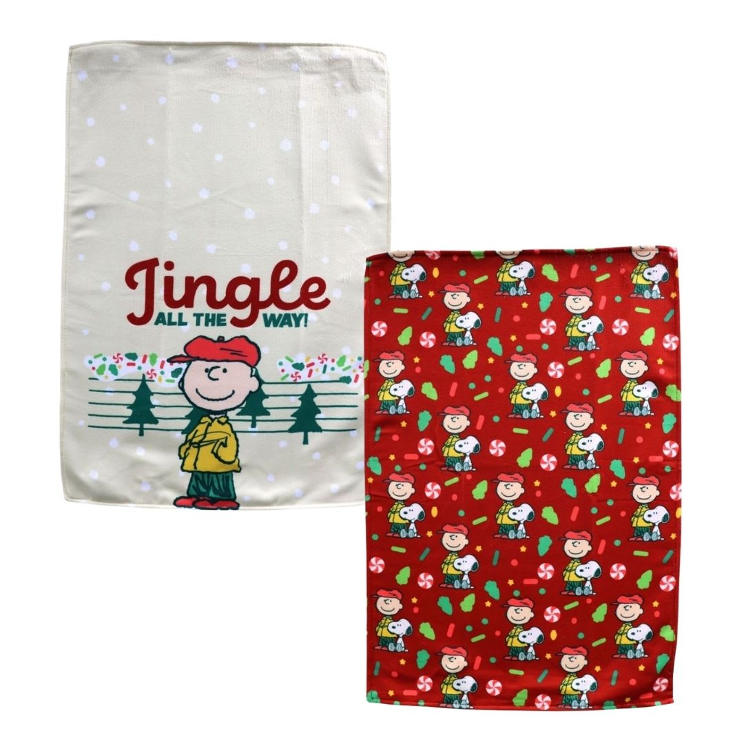 Tripack Secadores de Cocina Navidad Snoopy con 6 Unidades de 45x65 cm Modelos 1, 2 y 33