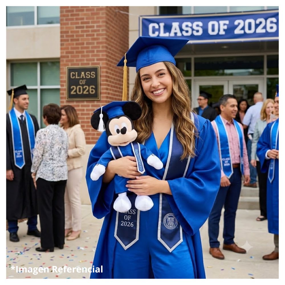 Peluche Mickey Mouse Graduacion Disney Store 25 cm6