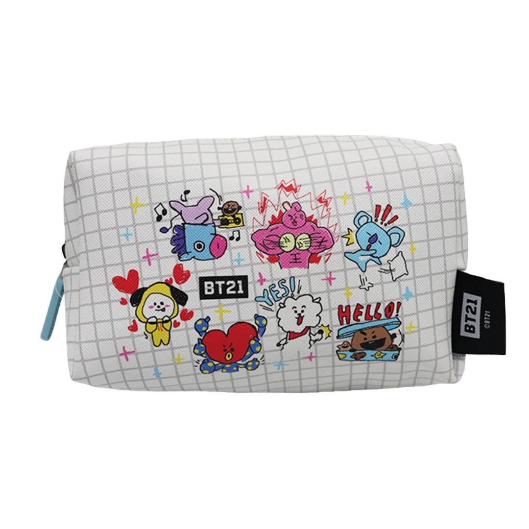 Neceser Multiuso BT21 Grande Personajes Completos KPop Kawaii 16.5x10x5 cm3