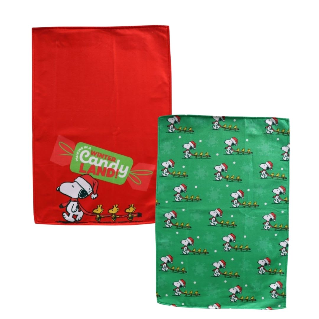 Tripack Secadores de Cocina Navidad Snoopy con 6 Unidades de 45x65 cm Modelos 1, 2 y 34