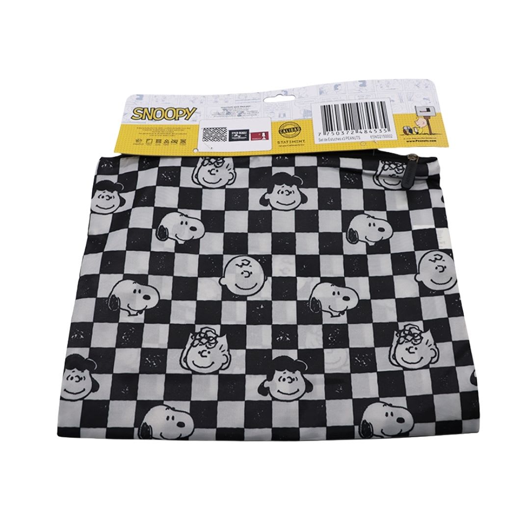 Set de Estuches x3 Snoopy Rojo y Negro3