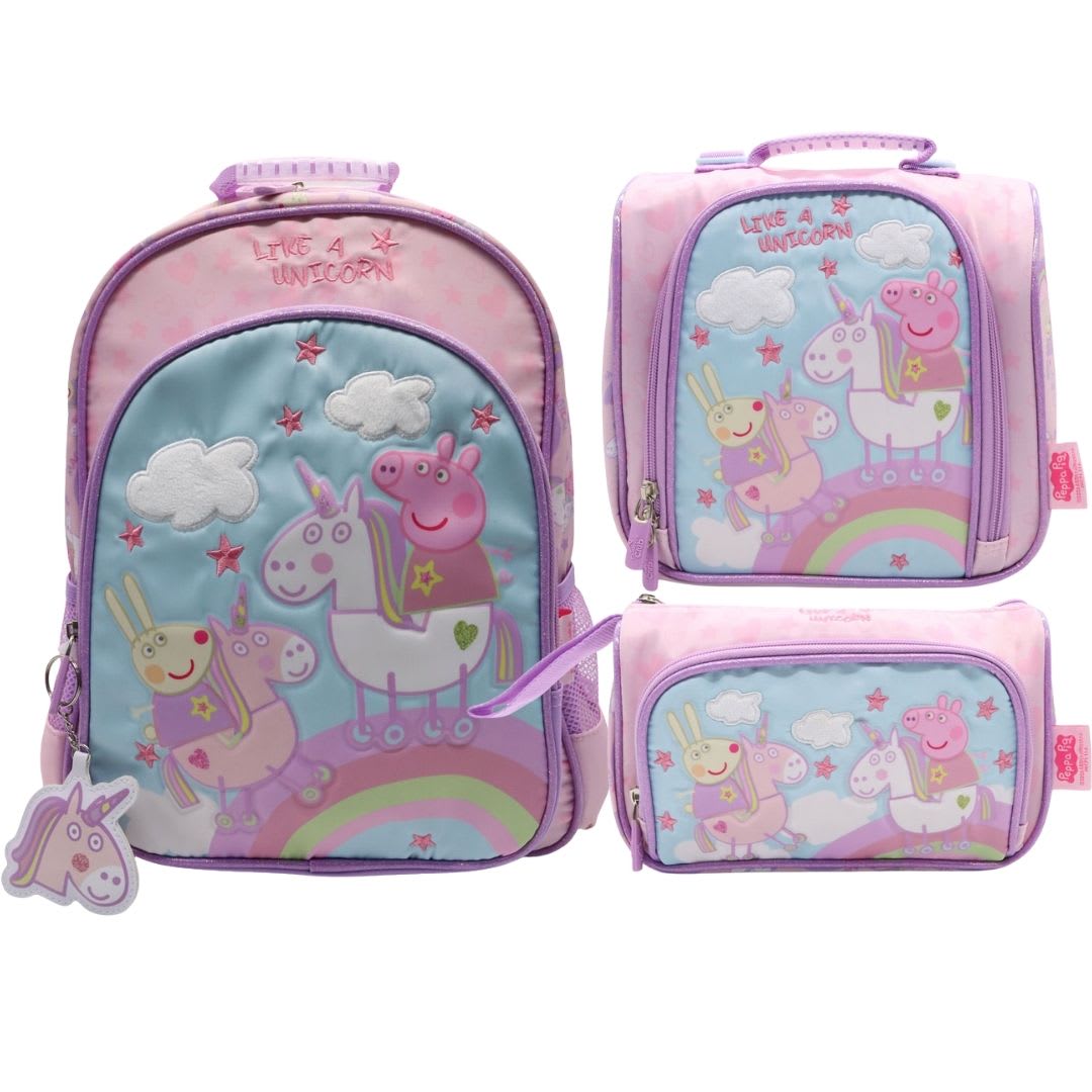 Pack Escolar Mochila Peppa Pig Unicornios Nido 0