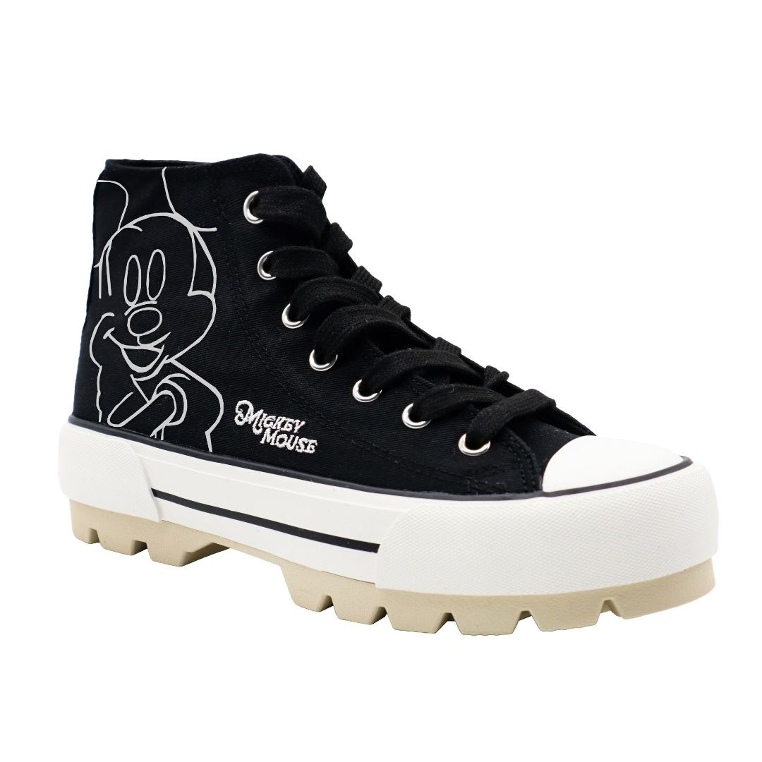 Zapatillas Mujer Mickey Mouse Botin Negro3