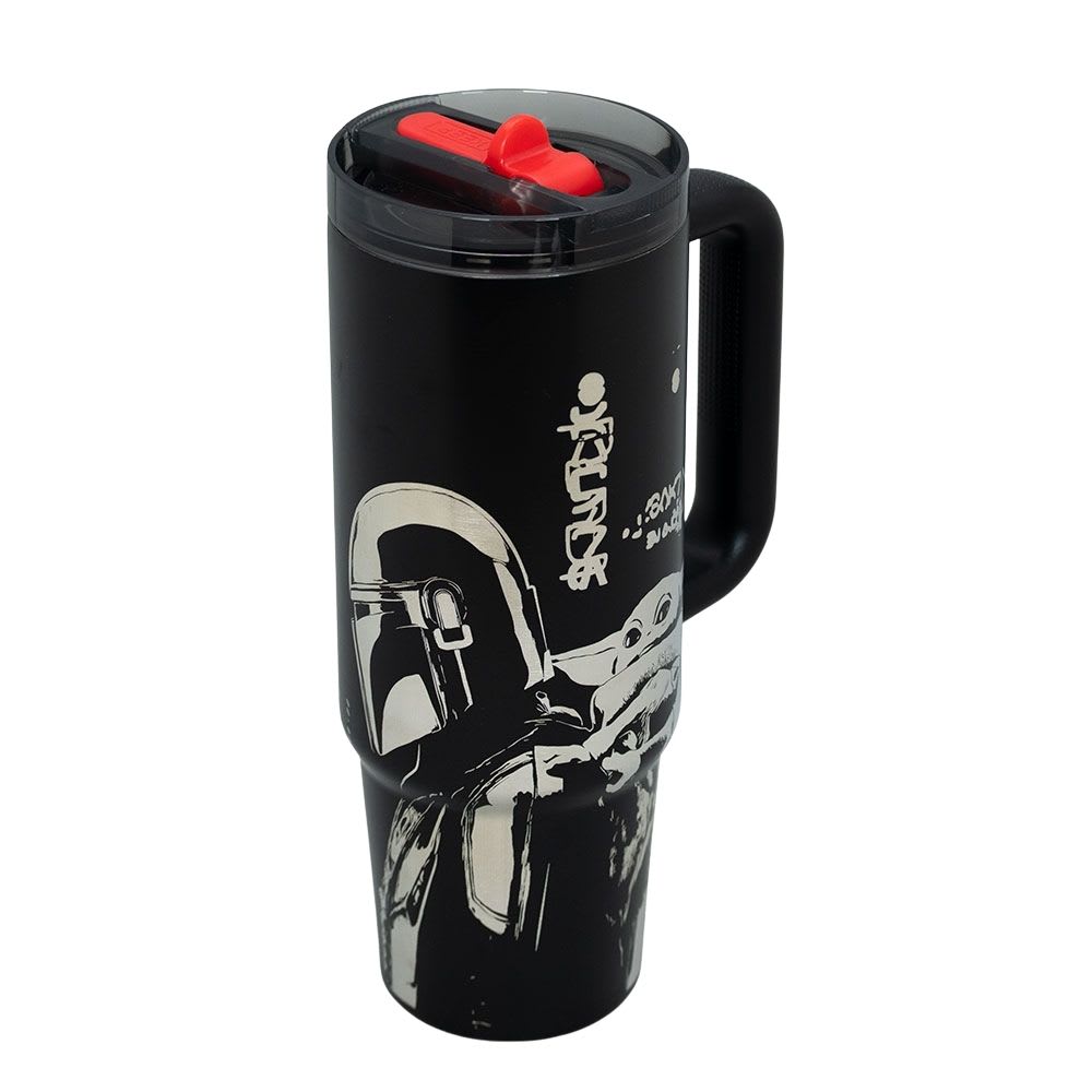 Mug Vaso Acero Termico Mandalorian y Grogu Star Wars Keep 900 ML 0