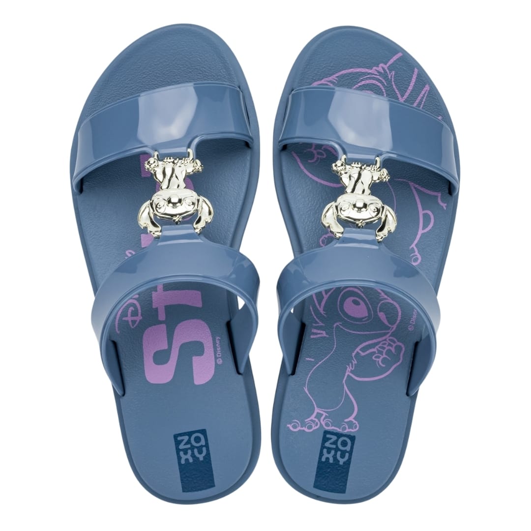 Sandalias Mujer Casuales Stitch Zaxy Celeste2