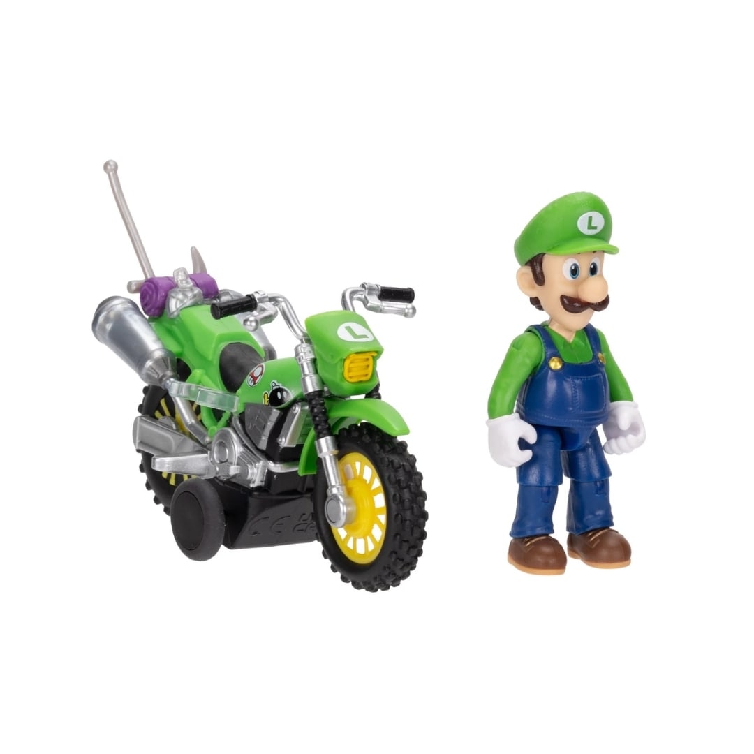 Figura Coleccionable Super Mario Galaxy Luigi con su Moto 6 cm Nintendo3