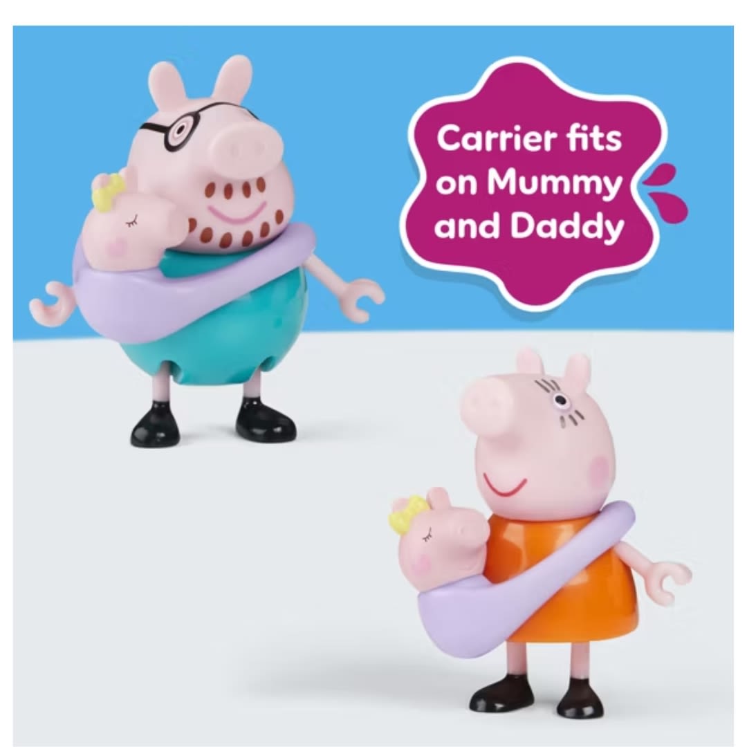 Set de Mini Figuras Peppa Pig Familia con Evie la Hermanita Juguete Infantil4