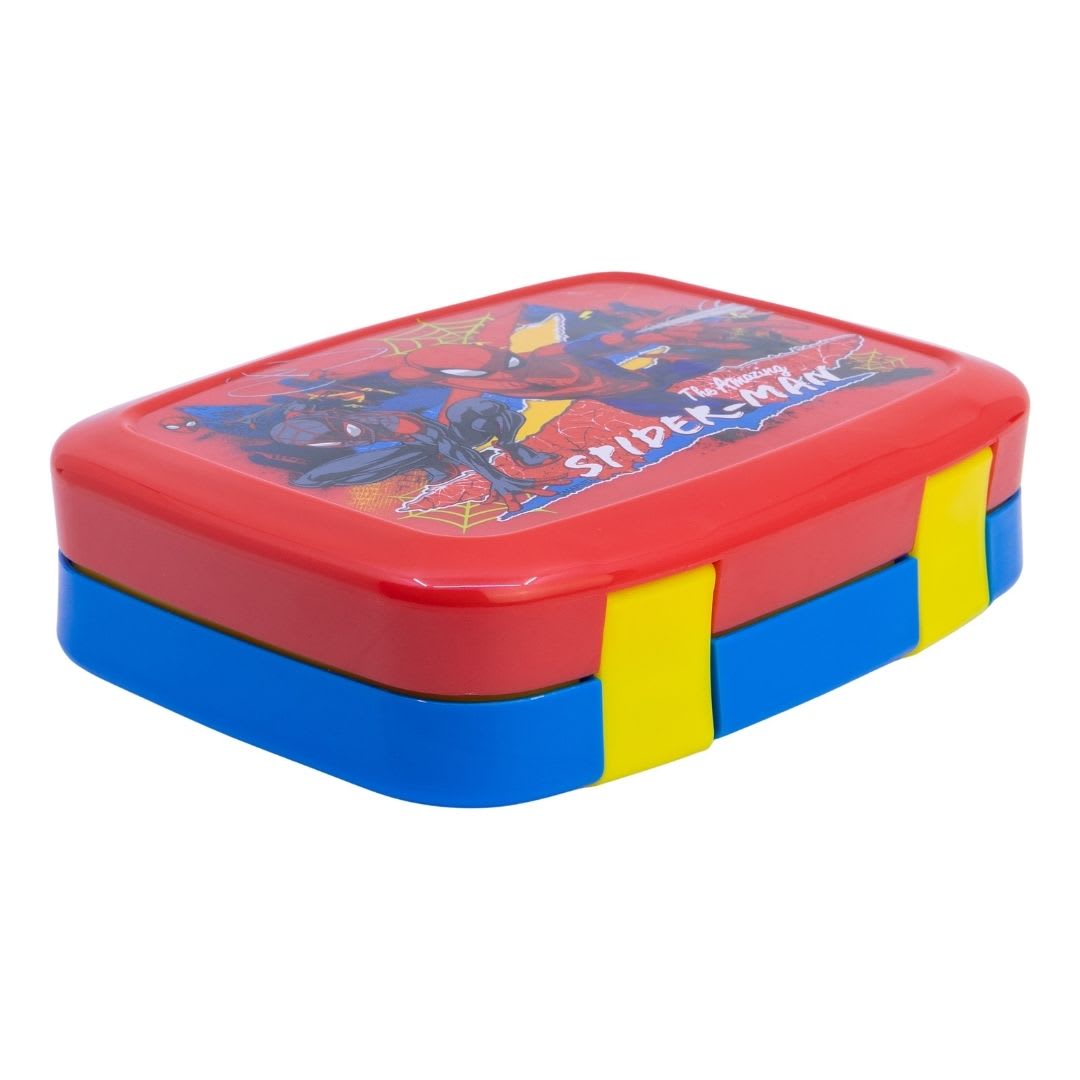 Taper con divisiones Bento Escolar Spiderman3