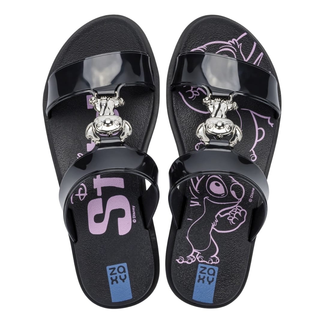 Sandalias Mujer Casuales Stitch Zaxy Negro2