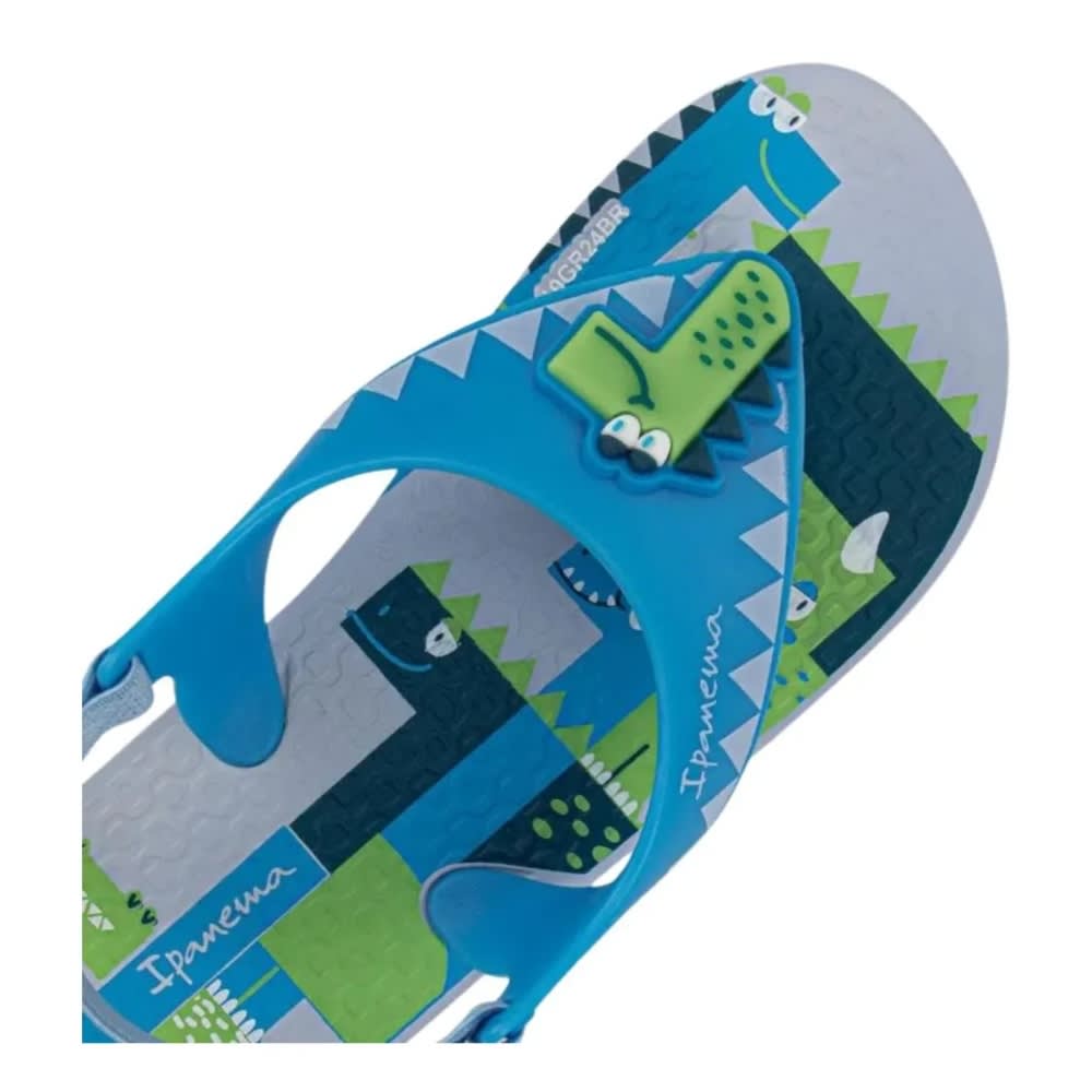Sandalias Bebe Ipanema Dinosaurio Azul2