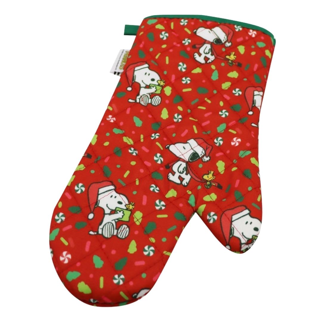 Pack de Cocina Snoopy con Guante y Toma Olla para Adulto Rojo + Niño2