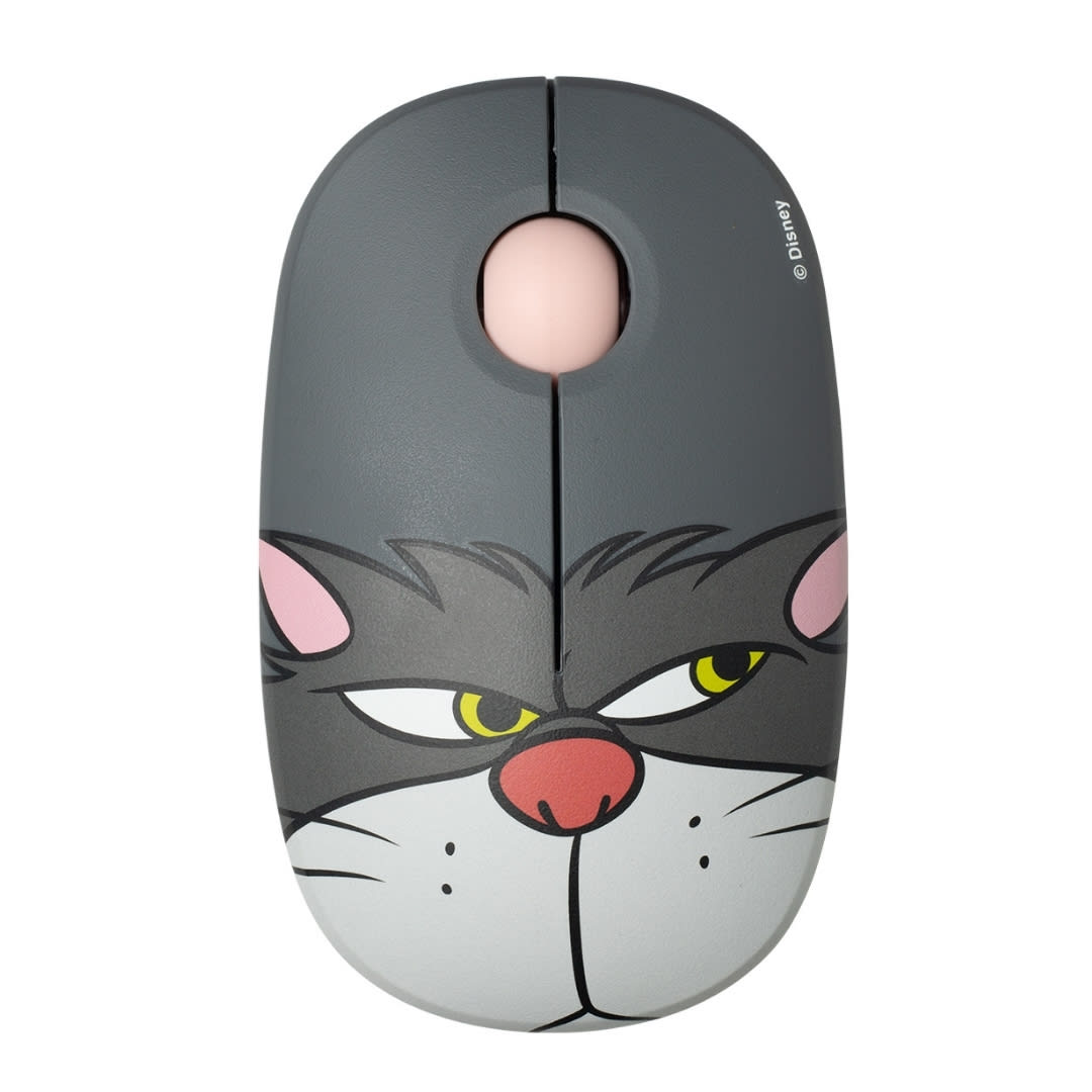 Mouse Inalambrico Gato Lucifer Disney Gris 0