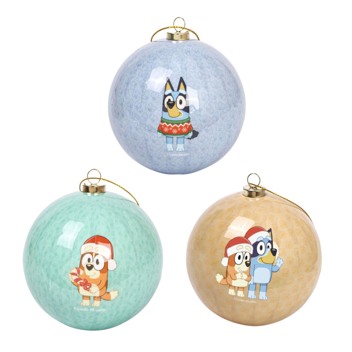 Set Bolas Navidad Arbol Bluey X3 unds 8cm Modelo 2 0