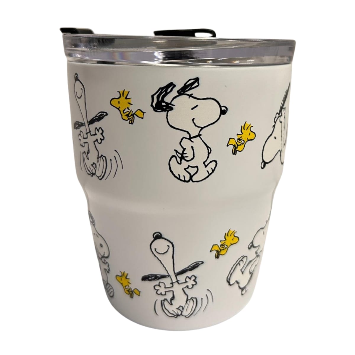 Mug vaso con cañita Snoopy Kawaii Chibi 480 ml blanco2