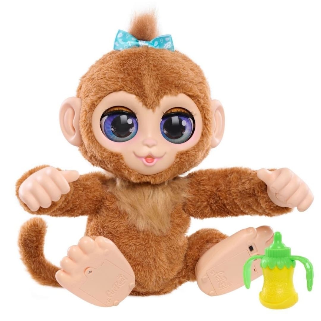 Peluche Interactivo Juguete Furreal Peanut Monita con sonidos y movimiento 43 cm 0