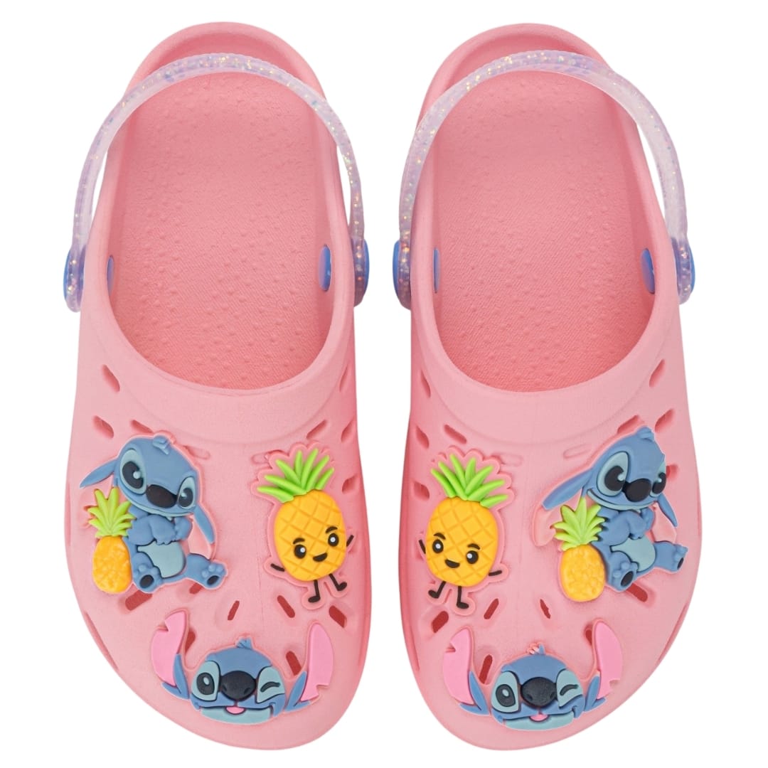 Sandalias Niña Canasta Clog Stitch Rosado2