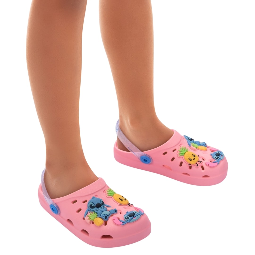 Sandalias Niña Canasta Clog Stitch Rosado4