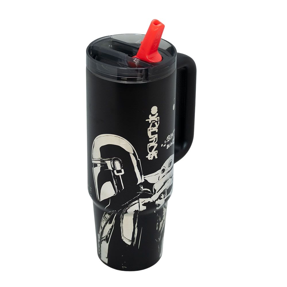 Mug Vaso Acero Termico Mandalorian y Grogu Star Wars Keep 900 ML3